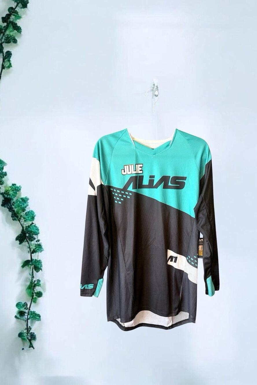 Alias A1 Motocross Jersey Men Small Teal Black Deadstock NWT Rider 936 BMX
